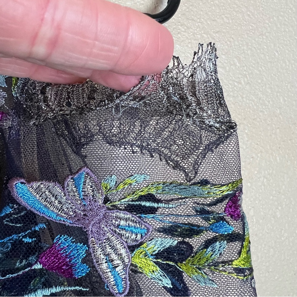 Marchesa Notte Floral Lace Peplum Top - Picture 7 of 16